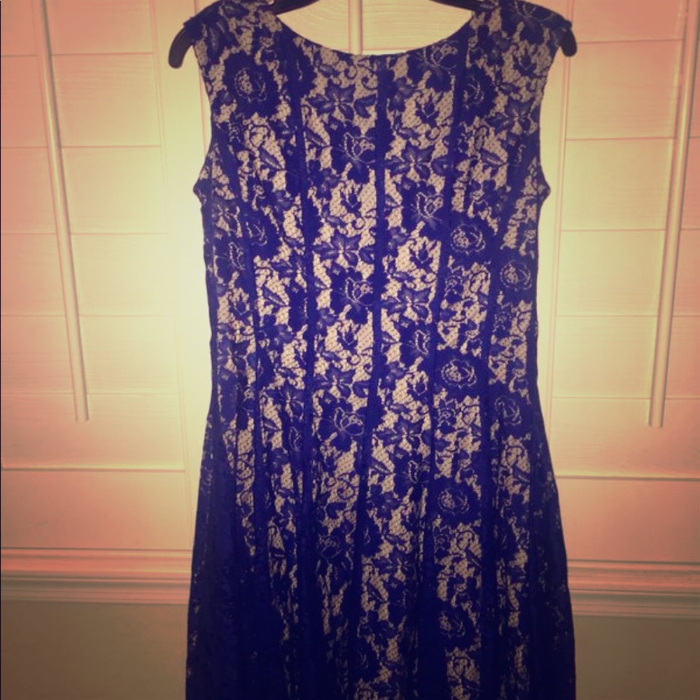 Blue lace dress